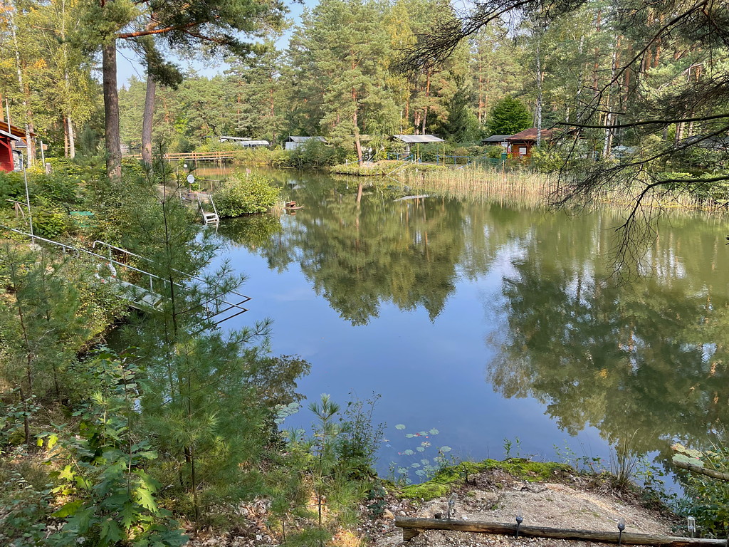 Blick auf See von oben